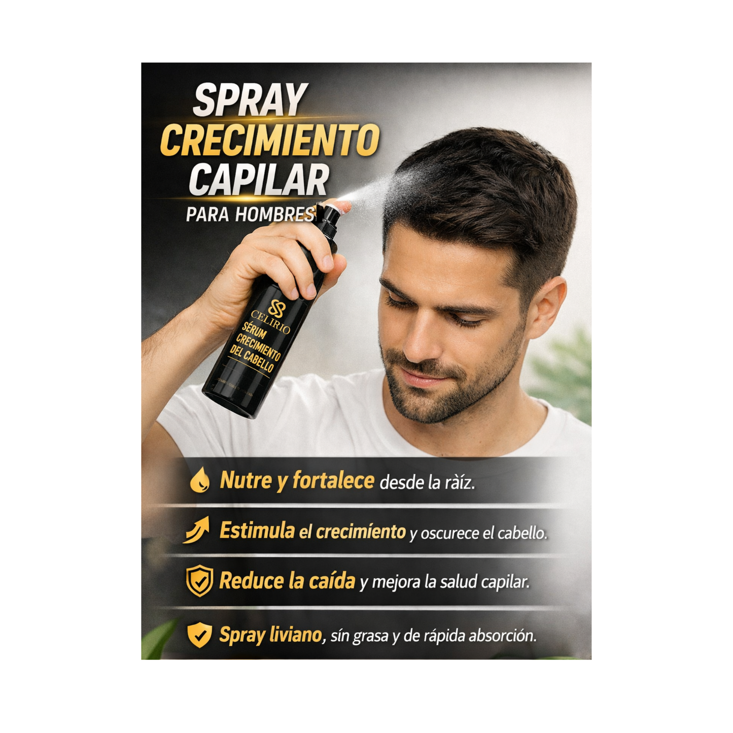 Spray para el crecimiento del cabello